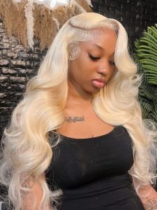#613 Blonde 13*6 Lace Front Wig Pre-plucked Blonde Human Hair Wigs