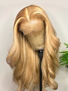 #P27/613 Brown to Blonde Ombre Wigs Body Wave 13x4 Lace Frontal Wig for Sale - Image 2