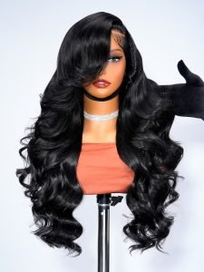 Kash Doll Curls Layered Cut Body Wave 13x4 Lace Frontal Wig Pre Cut & Bleached - Image 2