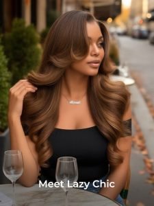 Ombre Brown Loose Body Wave 13x6 Transparent Lace Front Wig With Lagos Hairline - Image 6
