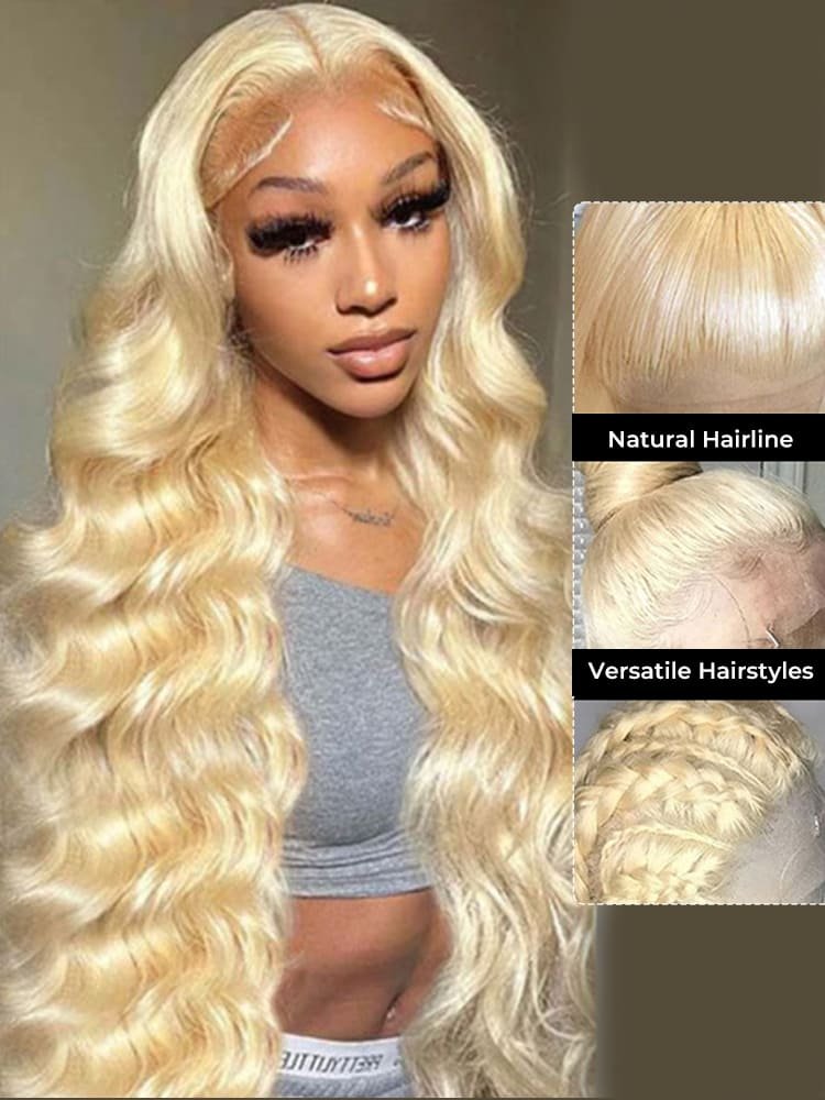 1_24_1 Alipearl Full Lace Wigs 613 Blonde Color Straight and Body Wave Human Hair Wig - Image 1