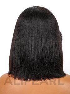 10 Inch Side Bang Layered Cut Wavy Bob Wig 5u00d75 Lace Closure Wig - Image 6
