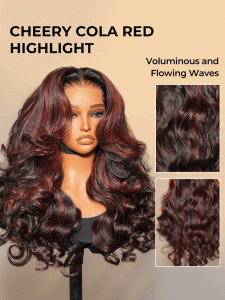 Original Caramel Balayage Highlight Wigs 13x4 Front Wig Customized Wavy Hair - Image 10