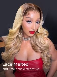 Ombre Blonde Lagos Hairline Loose Body Wave 13x6 Lace Frontal Wig - Image 3