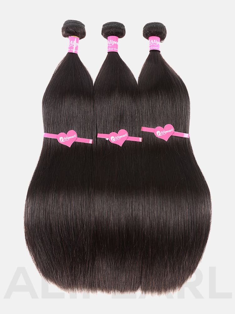 1_35_4 Mink Hair Weave Grade 12A Human Virgin Hair Straight Hair 3 Bundles - Image 1