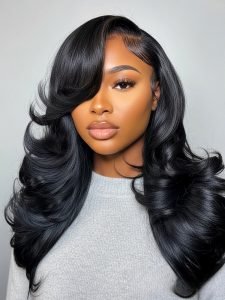 Kash Doll Curls Layered Cut Body Wave 13x4 Lace Frontal Wig Pre Cut & Bleached - Image 10