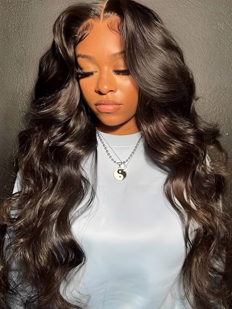 1_40 Layered Cut Voluminous Ocean Wave Curtain Bangs Wig 100% Glueless - Image 1