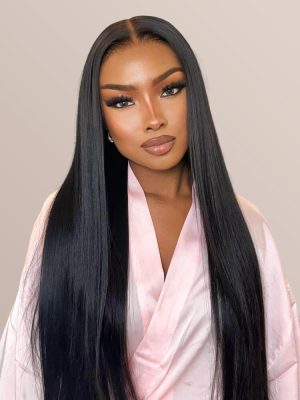 Double Drawn Wig 250% Density Straight 13x6 HD Lace Frontal Wig Brazilian Hair