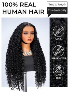 Alipearl Deep Wave Wig 100% Human Hair Swiss Lace Curly Hair HD Lace Front Wig - Image 11
