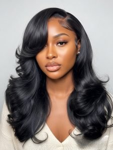 Kash Doll Curls Layered Cut Body Wave 13x4 Lace Frontal Wig Pre Cut & Bleached - Image 12
