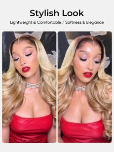 Ombre Blonde Lagos Hairline Loose Body Wave 13x6 Lace Frontal Wig - Image 5