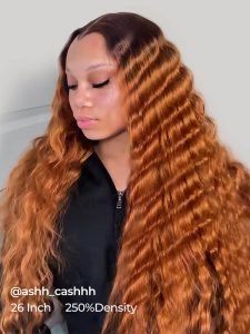 Crimp Wavy Honeyed Bliss Drawstring 13x6 Lace Front Wig M Hairline - Image 10
