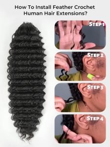 Miracle Knots Curly Crochet Human Hair Extensions 100g Pack Knotless - Image 11