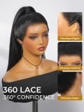 Slick Back Ponytail Pre Styled 360 Lace Frontal Wig With Drawstring - Image 2