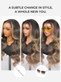 M Hairline Skunk Stripe 250 Density Body Wave 13u00d76 Lace Front Wig - Image 5