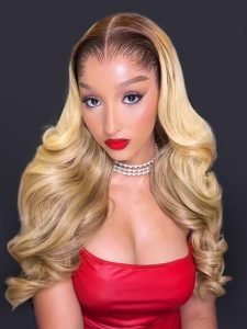 Ombre Blonde Lagos Hairline Loose Body Wave 13x6 Lace Frontal Wig - Image 2