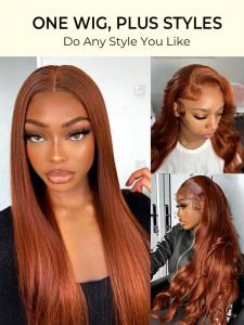 Black Widow Inspired Ginger Copper Wig 13u00d74 Front Wigs Trendy Colored Hair