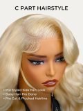 Blonde Body Wavy 6x8 Glueless Lace Wig Side Part Style Ready To Go - Image 7
