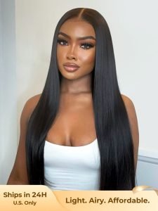 150% Density 5x5 Lace Pre-Plucked Front Straight Human Hair Wig