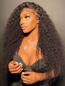 Full Density Curly Human Hair 13u00d74 Lace Front Wig Closure Wig For Beginners