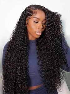 Long Curly Wave Wigs Pre Plucked Human Hair Lace Wigs 24-40 Inch - Image 3