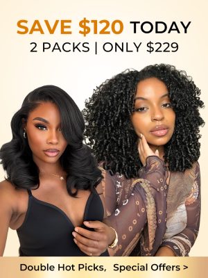 [Set Deal]$229=250 Density Burmese Curly 5x7 Wig+Side Part Body 6x8 Wig