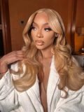 #27 Honey Blonde Body Wave 13x4 Lace Front Wig Primium Human Hair - Image 2