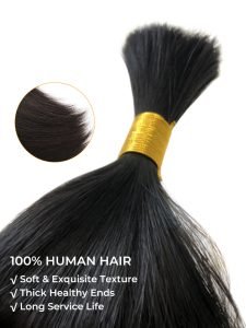 Body Wave Straight Human Hair Bulk For Braiding 14-24 Inches - Image 3