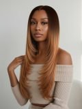 Layered Cut Honeyed Bliss M Hairline 6x8 Lace Front Wig Glueless - Image 8
