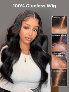 REAL HD Glueless 5*7 Ready To Go Wigs Body Wave 5s Easy Go -- Pre Cut Pre Plucked Mini Knots - Image 4