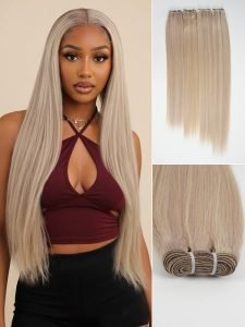 P18/613 Blonde Highlight Human Hair Bundles Body Wave And Straight