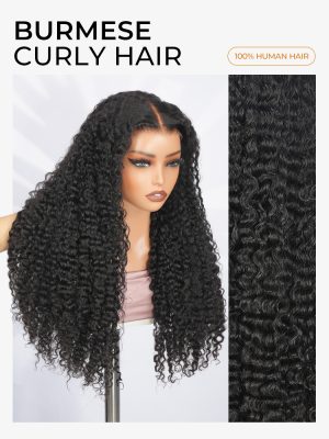 Burmese Curly HD Lace Front High Density Wigs Human Hair