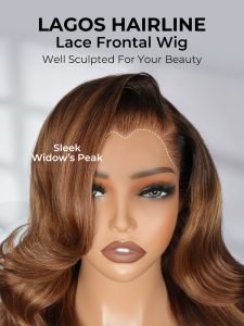 Ombre Brown Loose Body Wave 13x6 Transparent Lace Front Wig With Lagos Hairline - Image 3