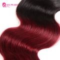 Brazilian Body Wave Hair Ombre Color 1B/Burg Human Hair Bundles - Image 3