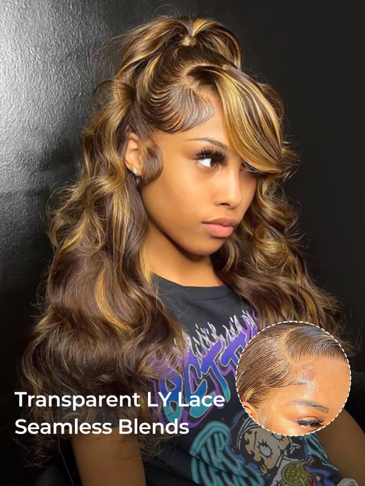 body wave 360 transparent lacewig