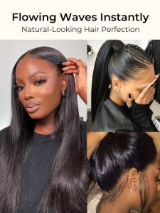 Alipearl Virgin Hair Soft Straight Full Lace Wig 180% Density Pre-plucked Hairline With Baby Hair - Image 2