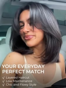 Layered Cut Italian Bob Wig 7x5 Glueless Straight Short Bob Ready To Wear Human Hair - Image 3