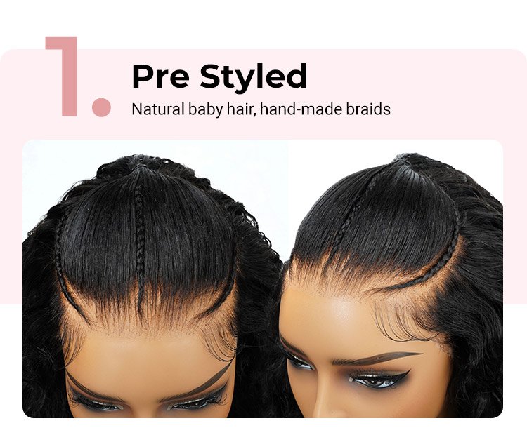 pre styled water wave wig