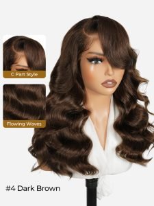 Side C Part Glueless Layered Cut Body Wave 6*8 Lace Closure Wig Pre Cut Ready To Go - Image 2