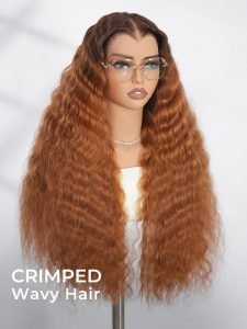 Crimp Wavy Honeyed Bliss Drawstring 13x6 Lace Front Wig M Hairline - Image 4