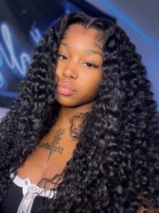 Double Drawn M Hairline Deep Wave HD Lace Front Wig Top Grade Hair - Image 2