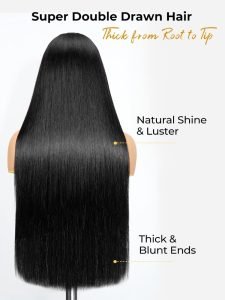 Double Drawn Top Grade Straight And Body Wave HD Lace Wig Human Hair - Image 7