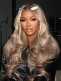 Mushroom Blonde 13x6 Lace Frontal Body Wave Wig With Layered Cuts - Image 2