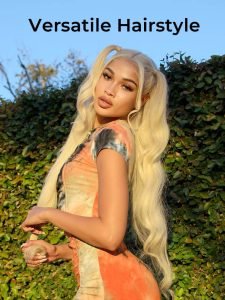 Long Wigs #613 Body Wave Pre Plucked Blonde Lace Frontal Wigs - Image 2