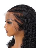 16Inch Braided Wigs Braided Deep Wave Short Bob Human Hair Lace Frontal Wigs - Image 7