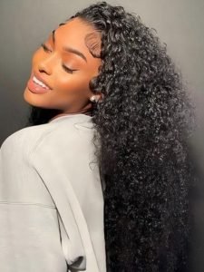 Full Density Curly Human Hair 13u00d74 Lace Front Wig Closure Wig For Beginners - Image 3