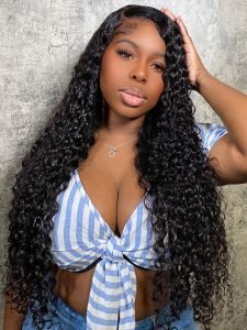 12A Raw Hair Alipearl Top Grade Deep Wave HD Lace Wig Long Human Hair Wig - Image 4