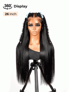 Butterfly Braids Pre-Styled Wig 13u00d76 Silky Straight Hair HD Lace Wig - Image 7