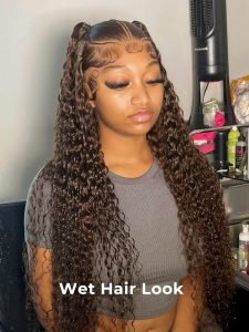 Glueless #4 Color Deep Wave Stylist Pre-Braided 13x6 Front Wig - Image 2