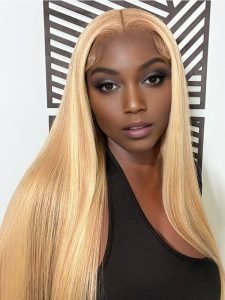 #P27/613 Brown to Blonde Ombre Wigs Body Wave 13x4 Lace Frontal Wig for Sale - Image 3
